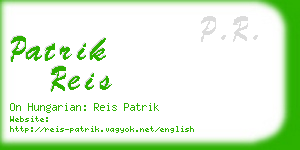 patrik reis business card